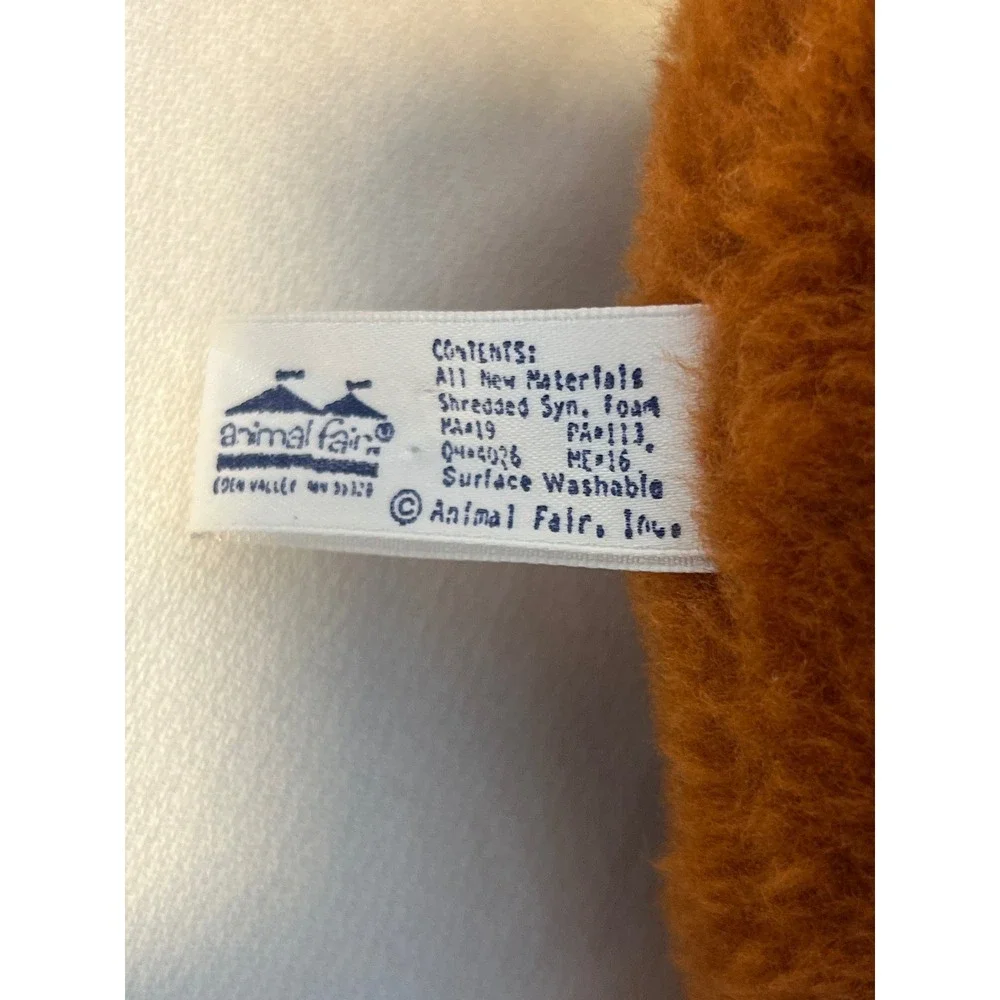 Packy Bear Plush Toy‎ Animal Fair Tender Sender Inc Blue Hat Tie Embroidered YS